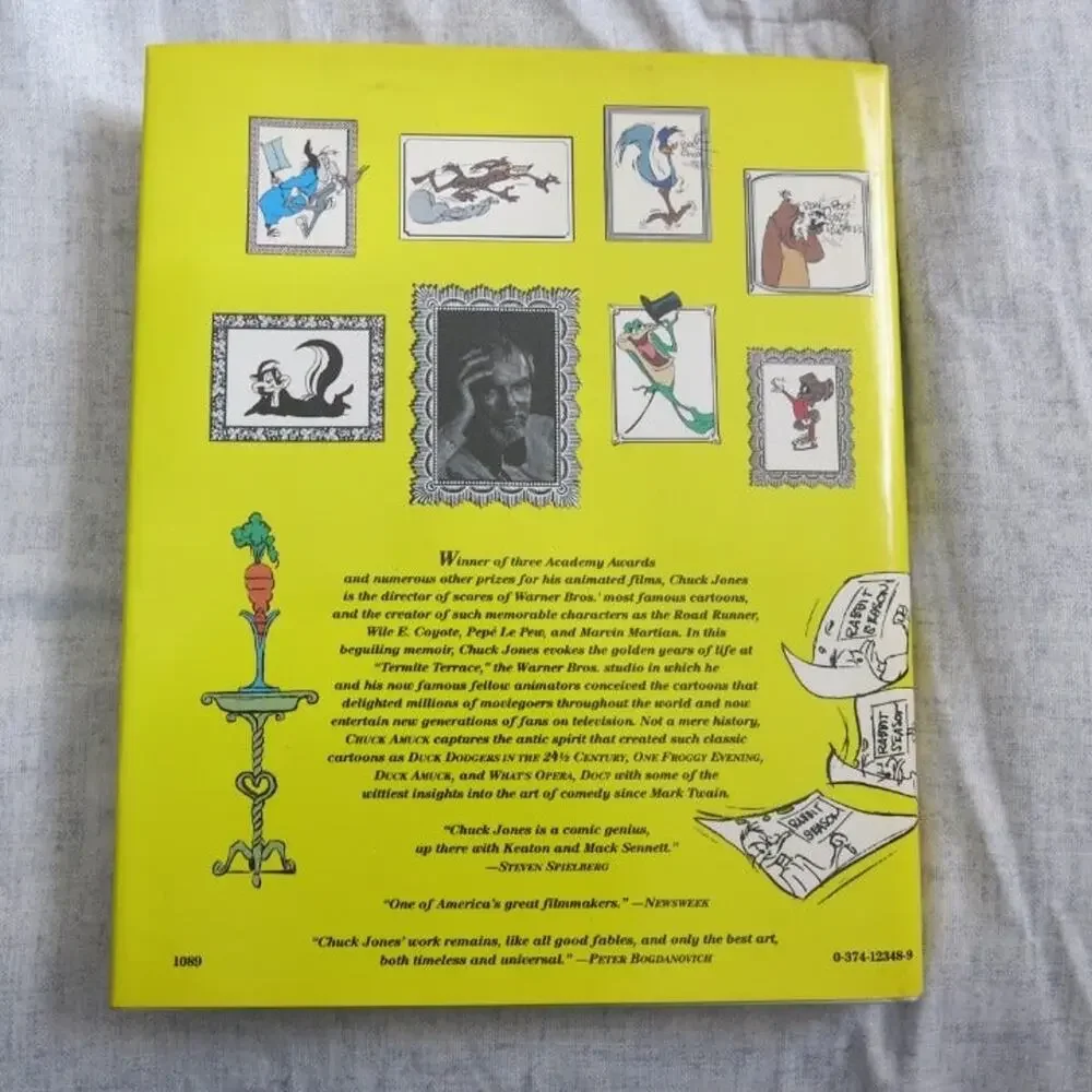 Chuck Amuck Book Life Times of Animated Cartoonist Chuck Jones 1989 Spielberg